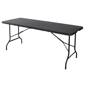 שולחן מתקפל 1.80 מטר חזק במיוחד – דגם Ultra-Strong רחב ומרווח - שחור
